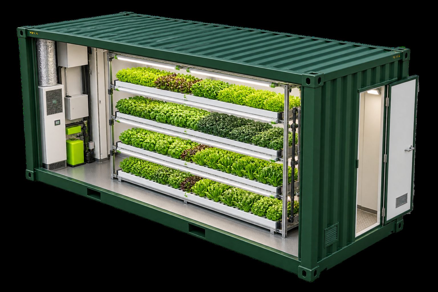Render of the AKARBOX 20 container farm